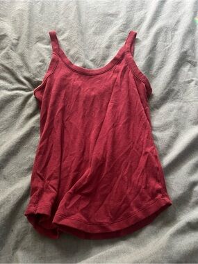 a.n.a Raspberry Ribbed Tank Top